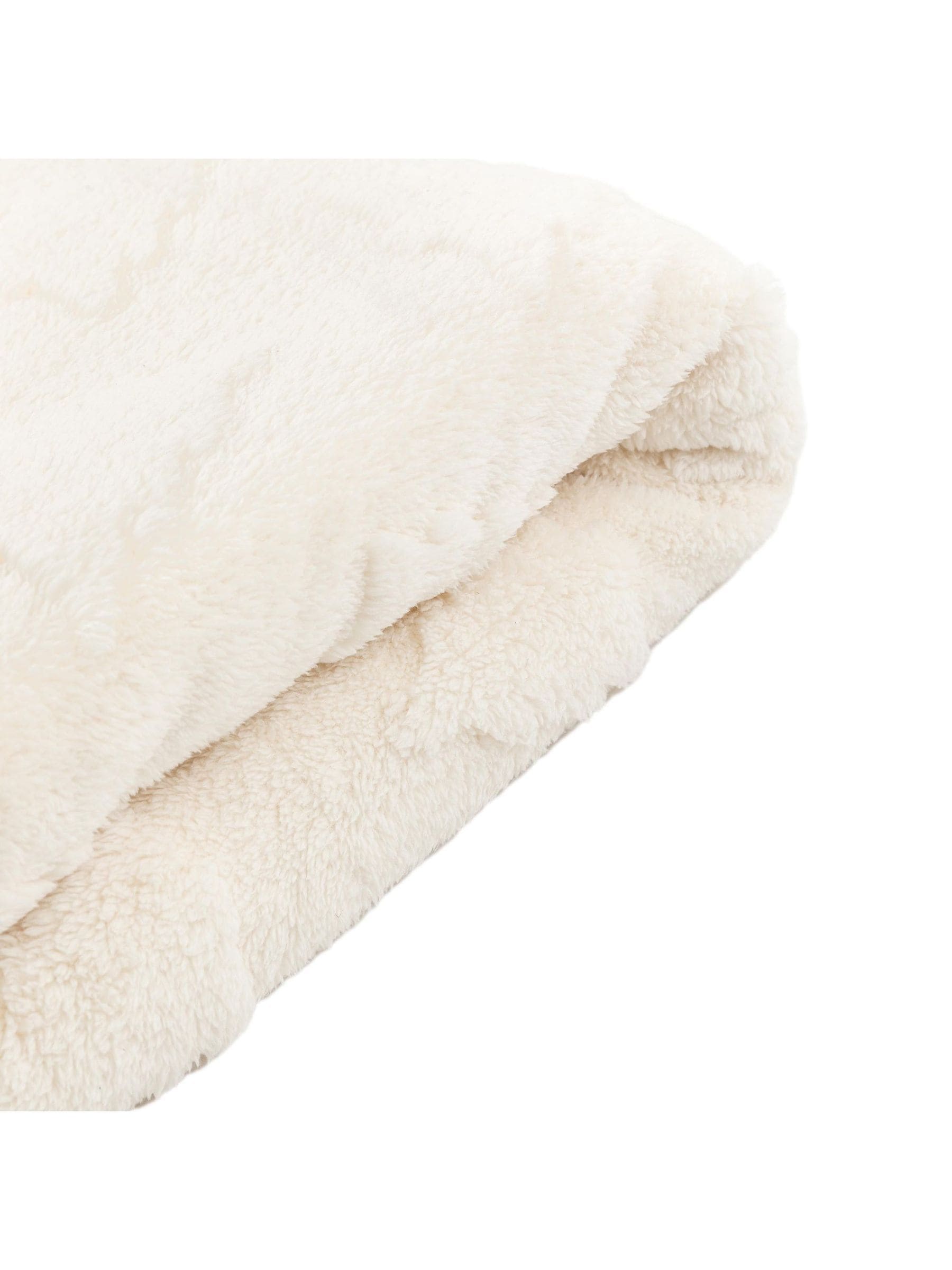 Gallery Home cream sherpa throw with Christmas trees (British brand)