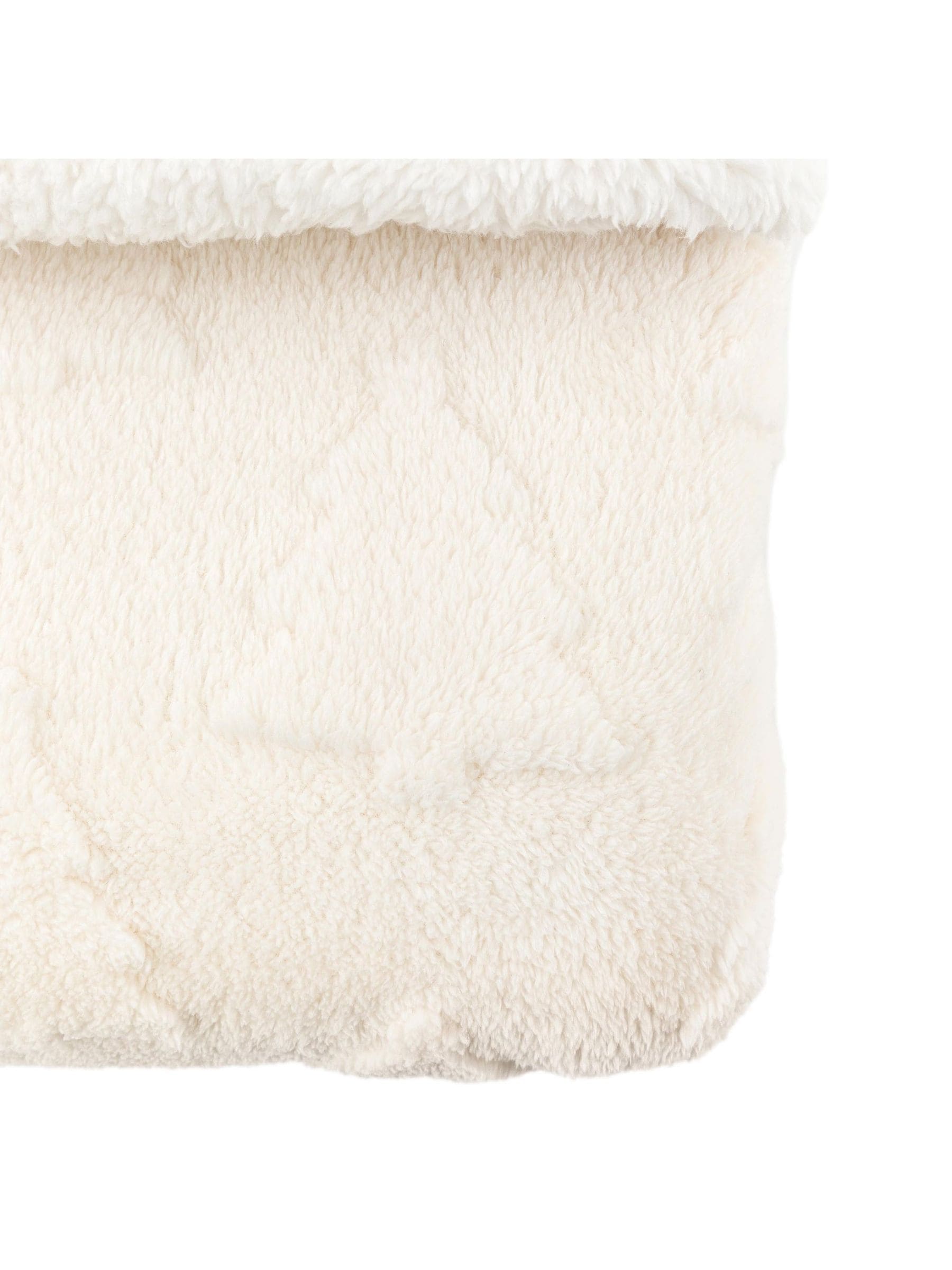 Gallery Home cream sherpa throw with Christmas trees (British brand)