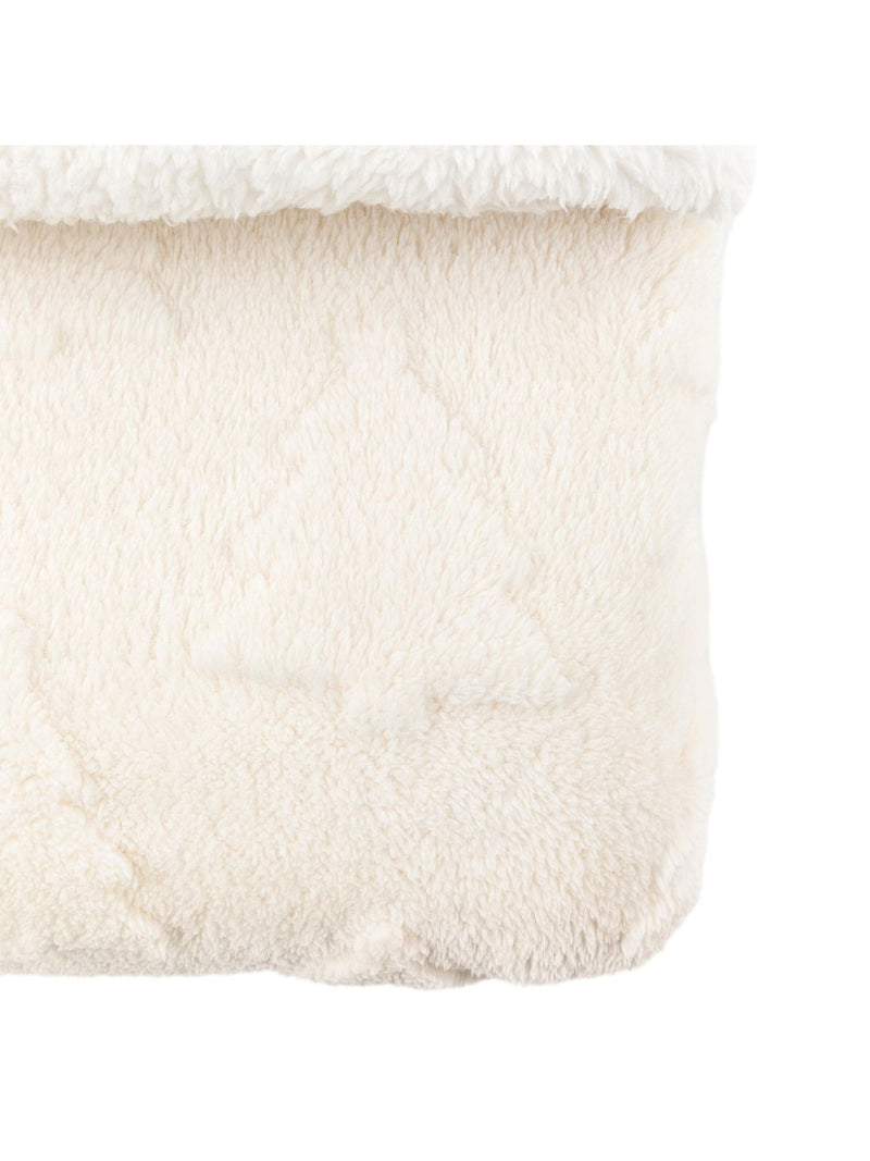 Gallery Home cream sherpa throw with Christmas trees (British brand)