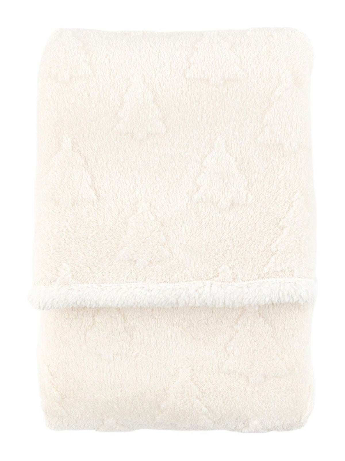 Gallery Home cream sherpa throw with Christmas trees (British brand)