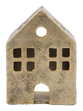 Gallery Home rustic metal tealight holder antique gold (British brand)
