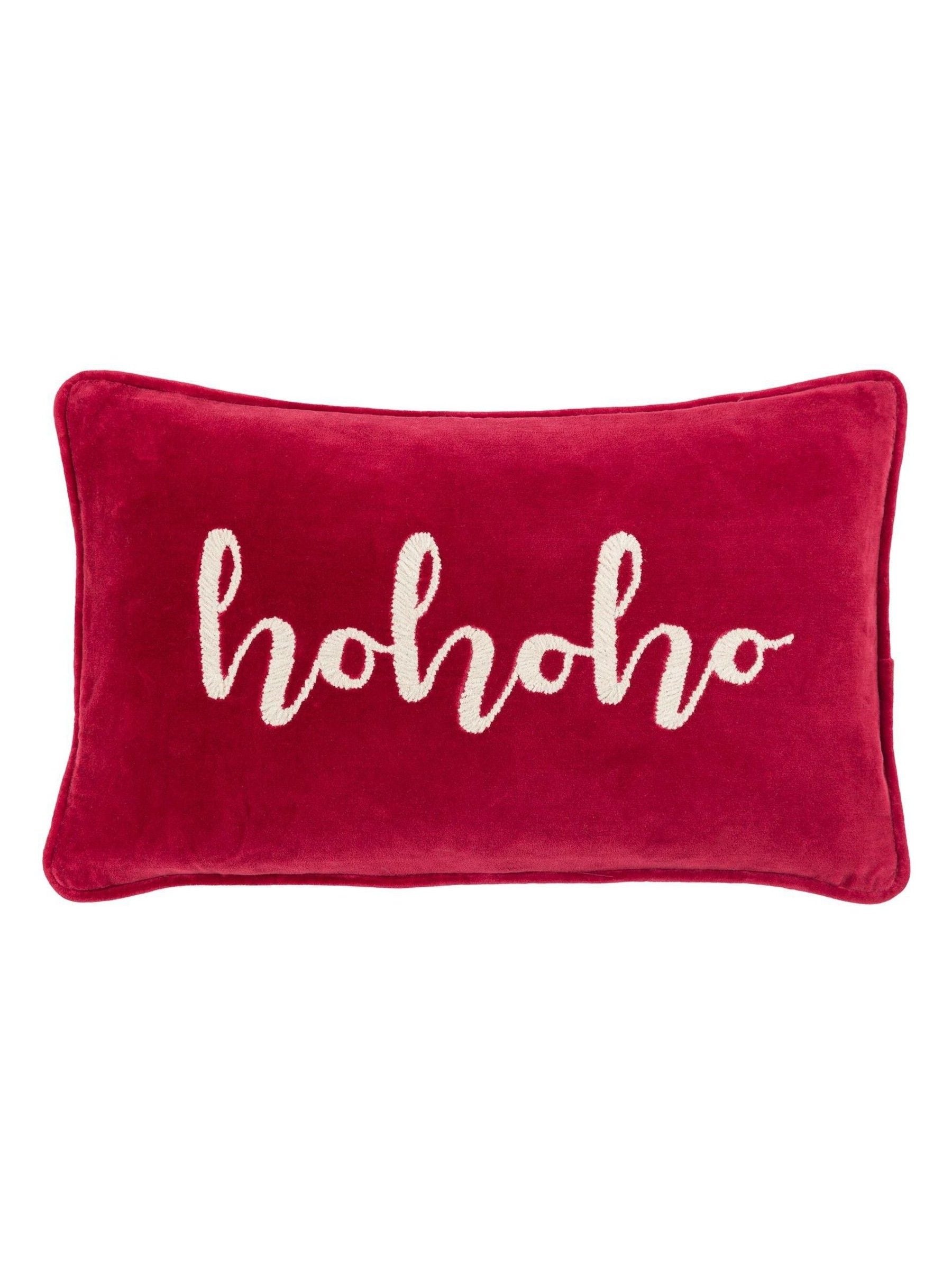 Gallery Home HoHoHo chenille embroidered cushion 30x50cm, UK version