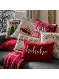 Gallery Home red Christmas cushion with Falala stitching 50cm - British product