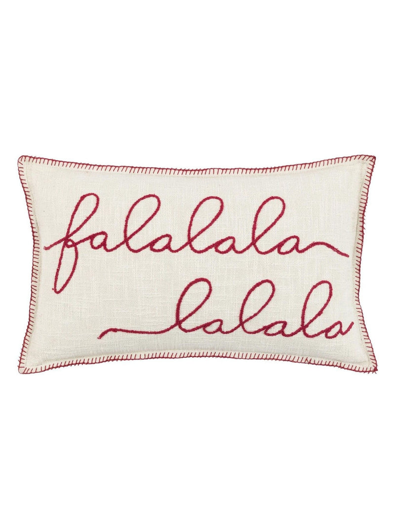 Gallery Home red Christmas cushion with Falala stitching 50cm - British product