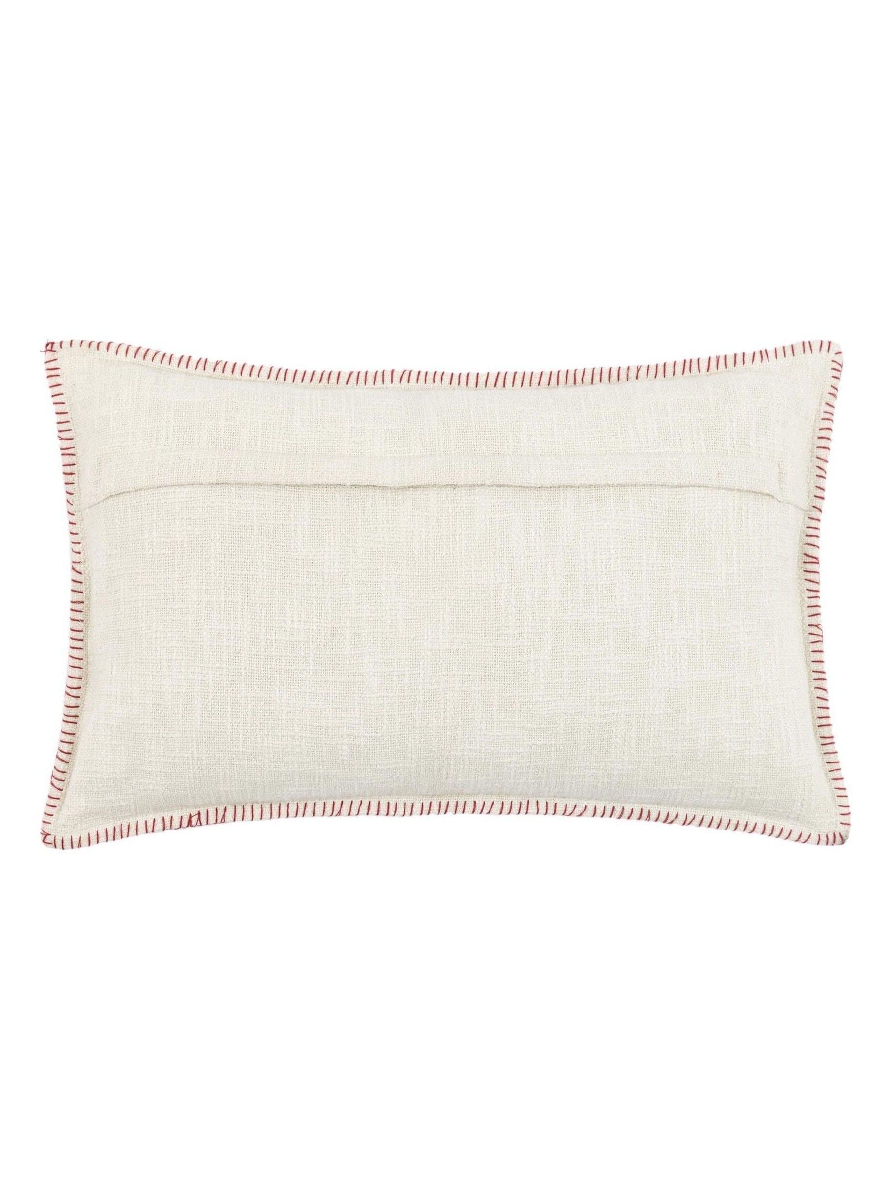 Gallery Home red Christmas cushion with Falala stitching 50cm - British product