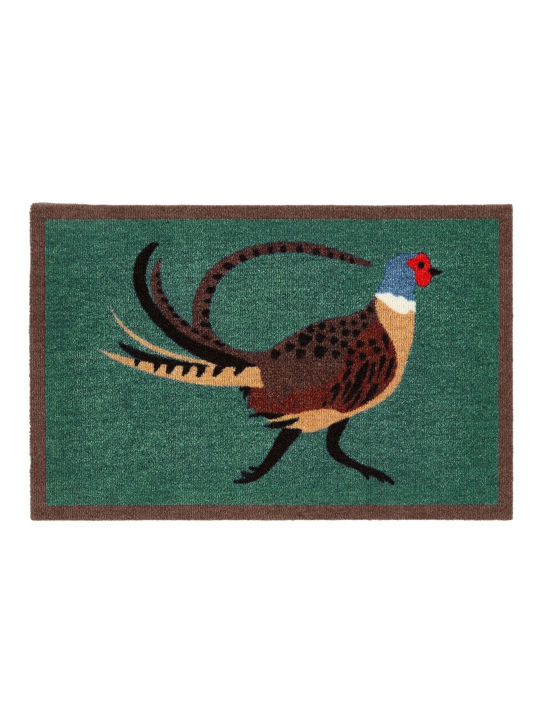 My Mat green pheasant indoor mat 75x50cm, imported from the UK