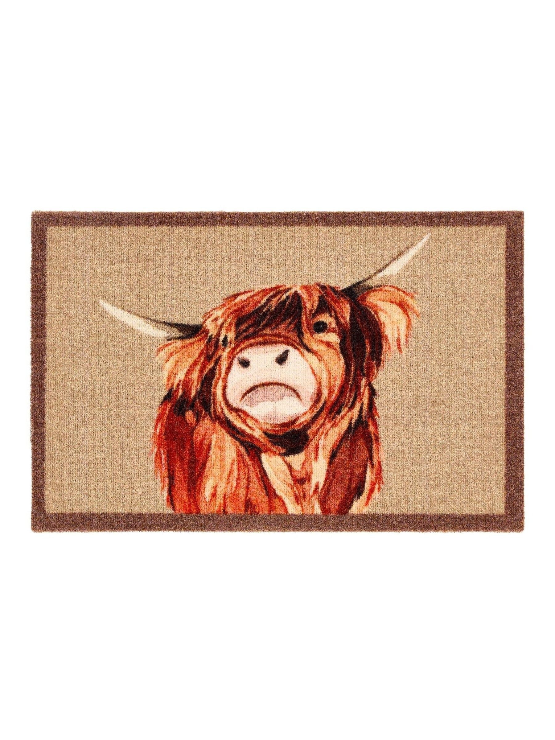 My Mat Highland Cow mat brown 50x75 cm - British product