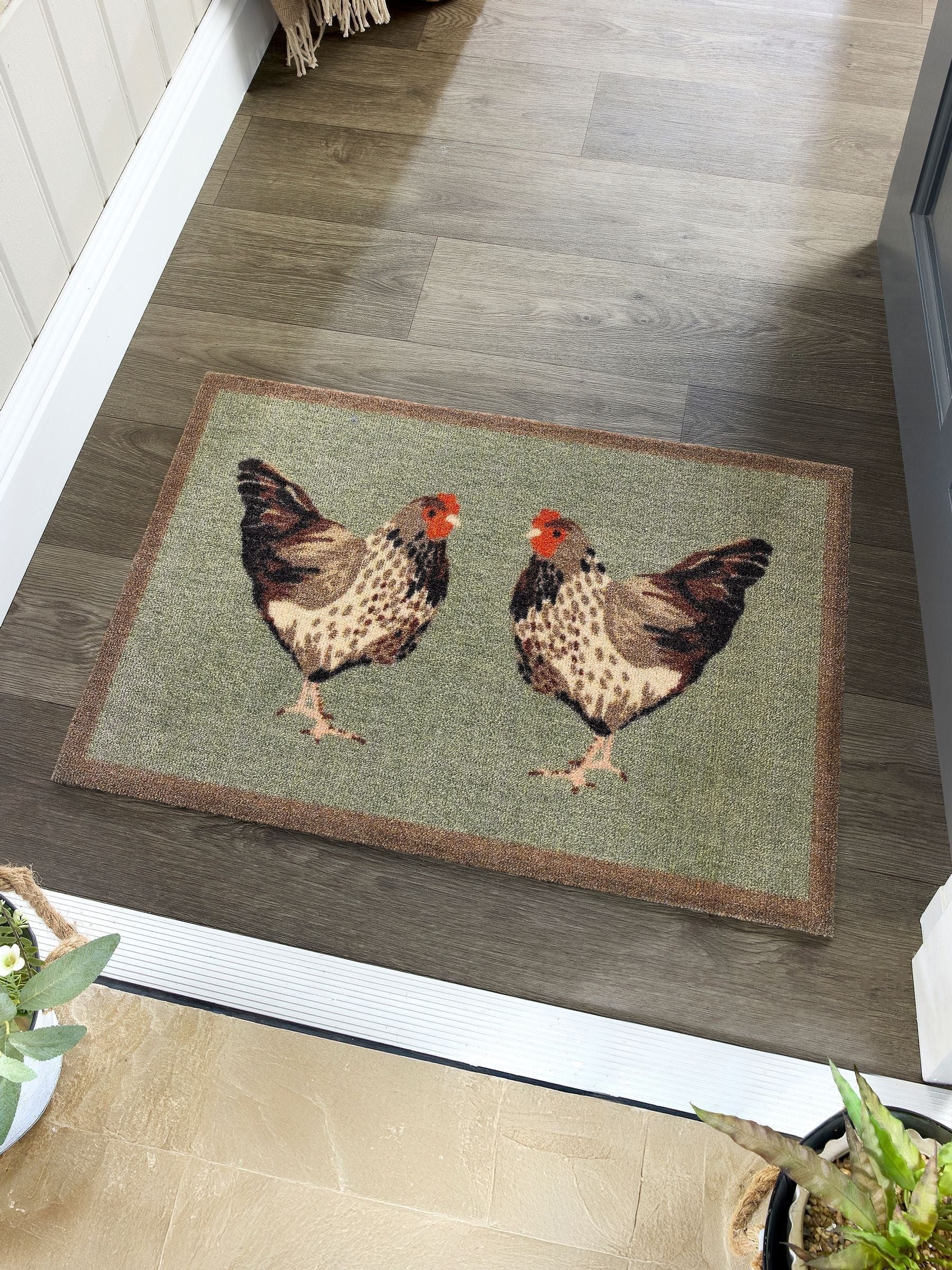 My Mat green chickens mat 50x75cm, UK version