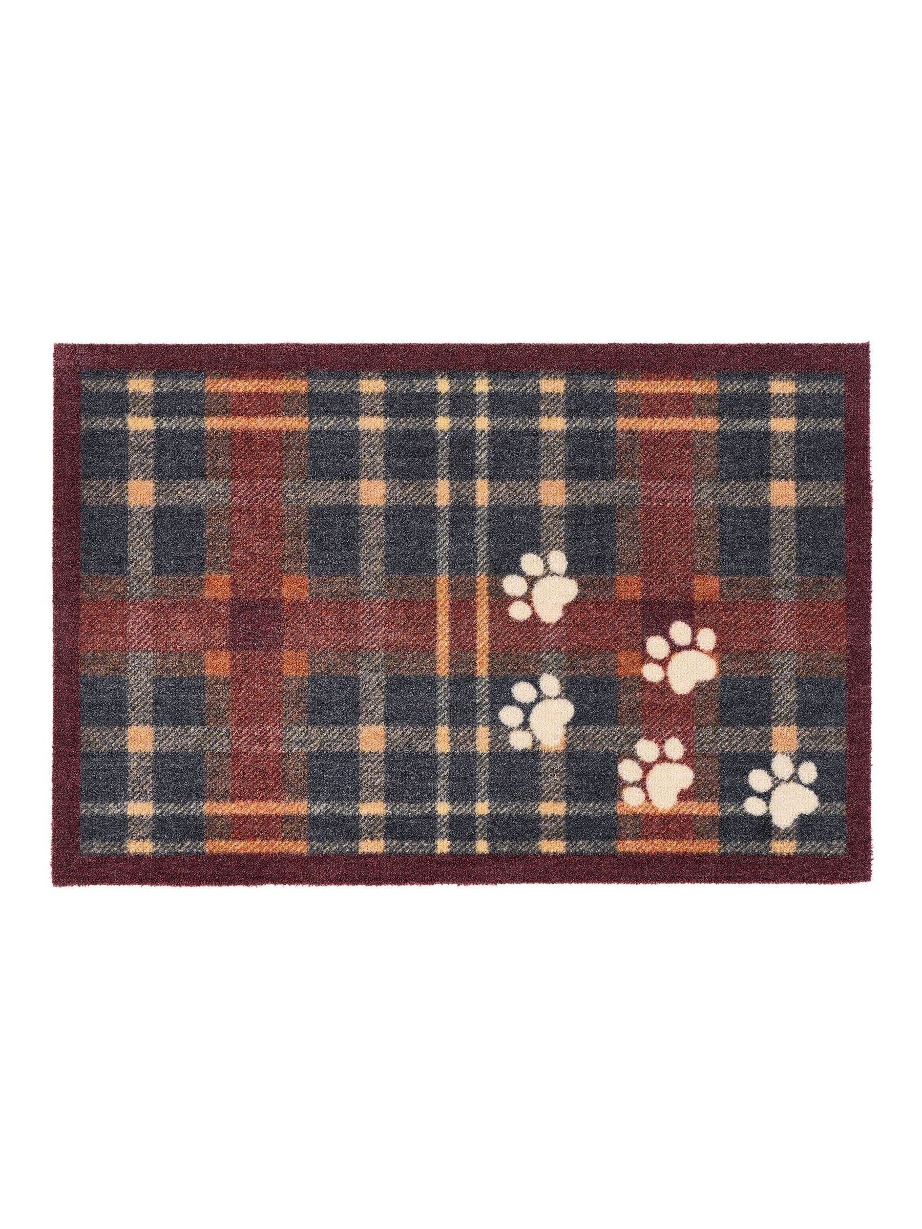 Howler & Scratch blue plaid pet mat 50x75cm, imported from the UK