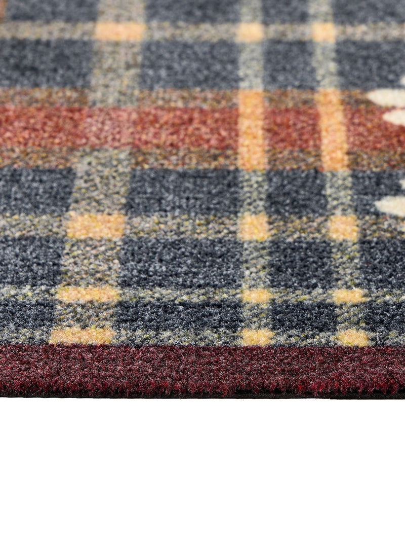 Howler & Scratch blue plaid pet mat 50x75cm, imported from the UK
