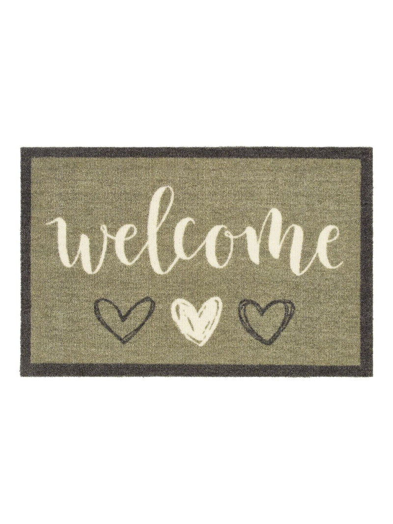 My Mat Welcome Hearts doormat 50cm wide - British product