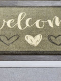 My Mat Welcome Hearts doormat 50cm wide - British product