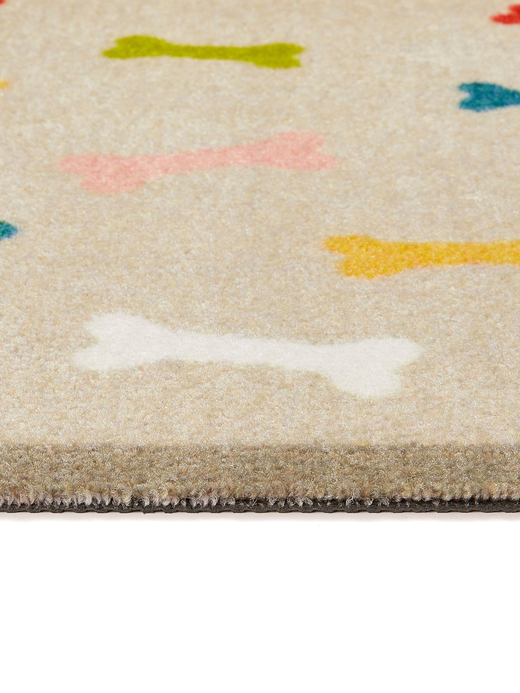 Howler & Scratch beige multibones pet runner 50x150cm, imported from the UK