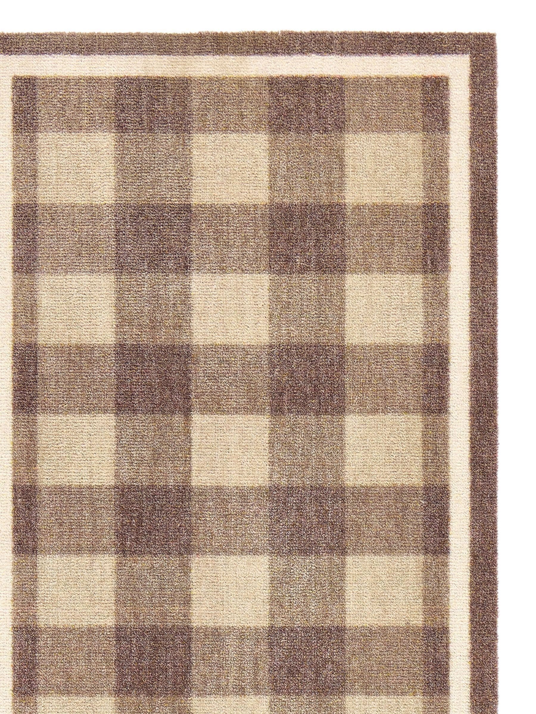 Howler & Scratch brown plaid home runner 50x150cm, UK version