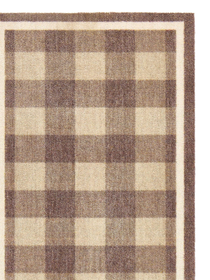 Howler & Scratch brown plaid home runner 50x150cm, UK version