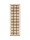 Howler & Scratch brown plaid home runner 50x150cm, UK version
