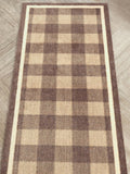Howler & Scratch brown plaid home runner 50x150cm, UK version