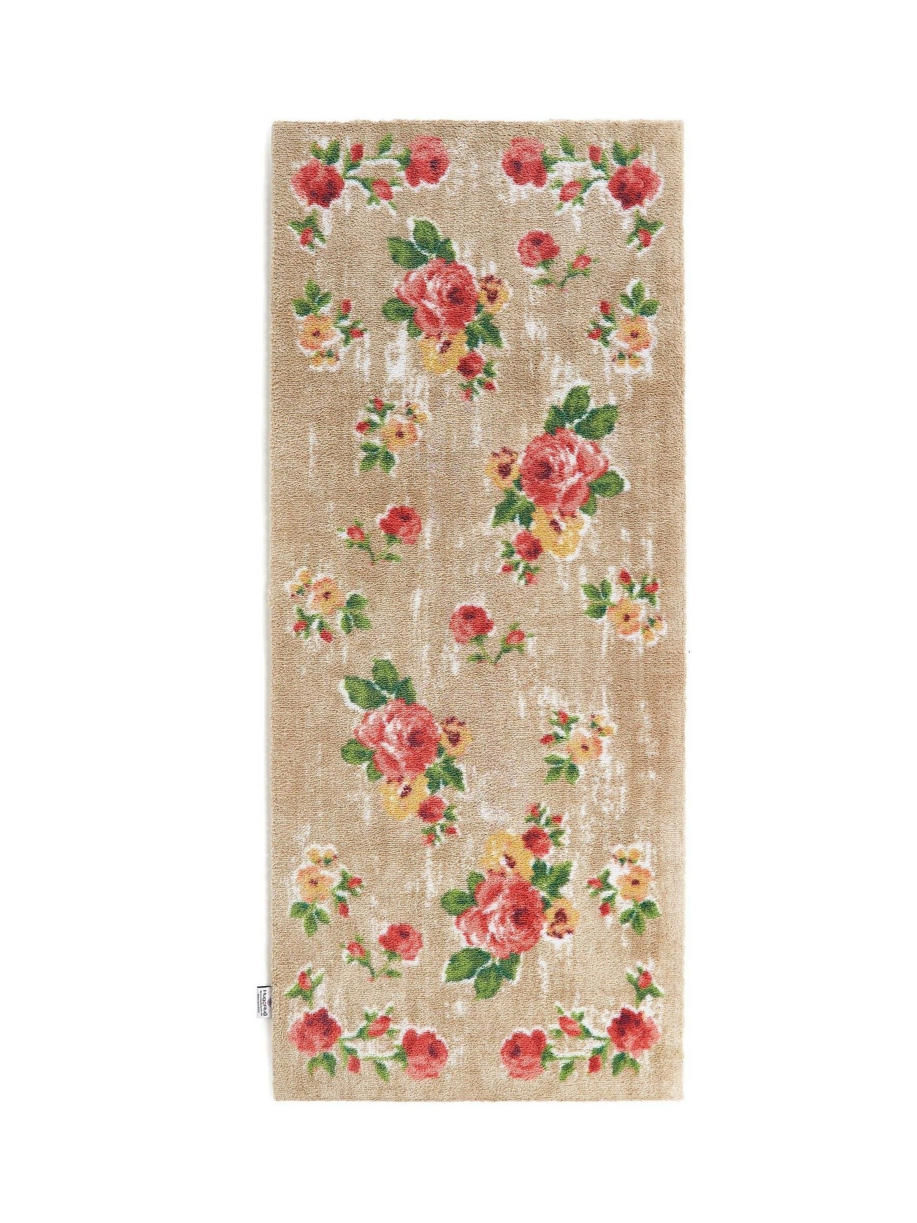 Hug Rug beige vintage rose runner 65x150cm (British brand)
