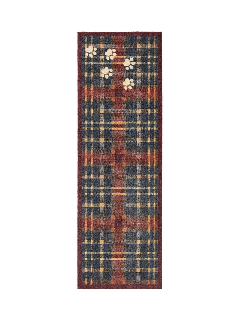 Howler & Scratch Blue Plaid Paws pet runner 50x150cm, UK version