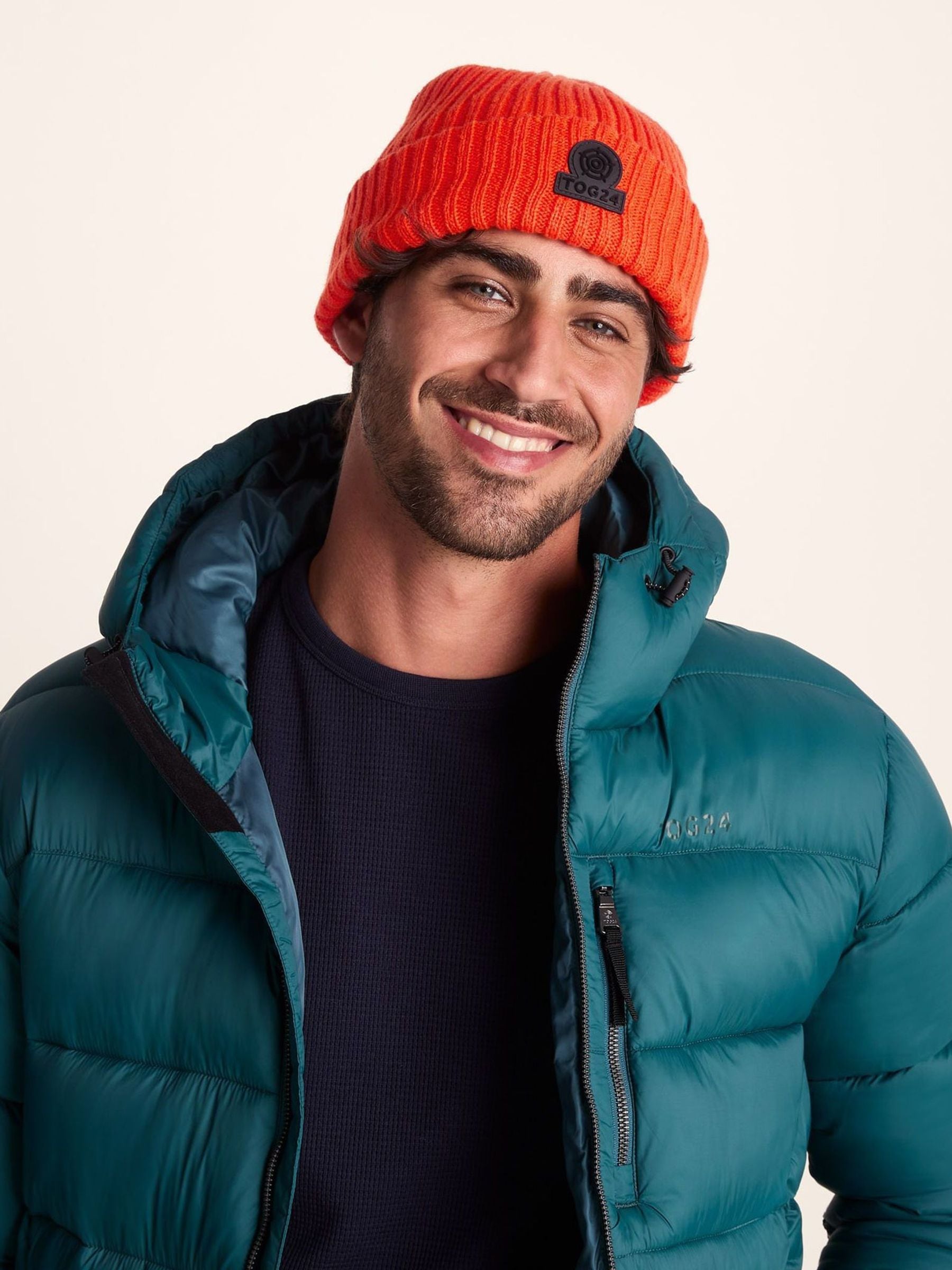 Tog 24 Burke knitted hat in orange - British product