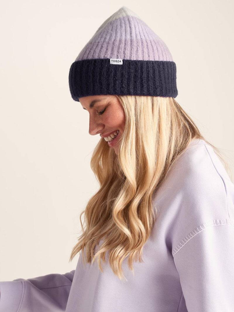 Tog 24 purple Desmon winter knit hat beanie, UK version