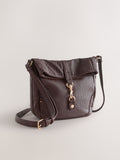 Chocolate brown messenger cross body bag UK version