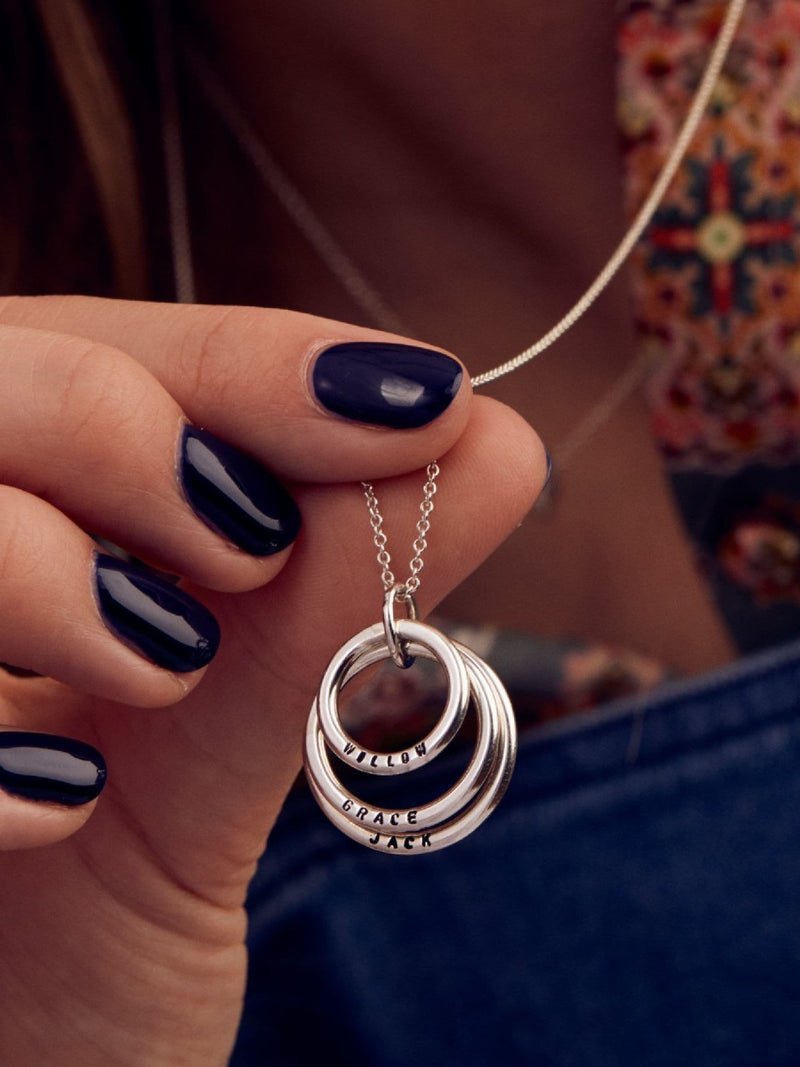 Posh Totty Designs personalised family names necklace, imported from the UK