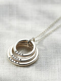 Posh Totty Designs personalised family names necklace, imported from the UK