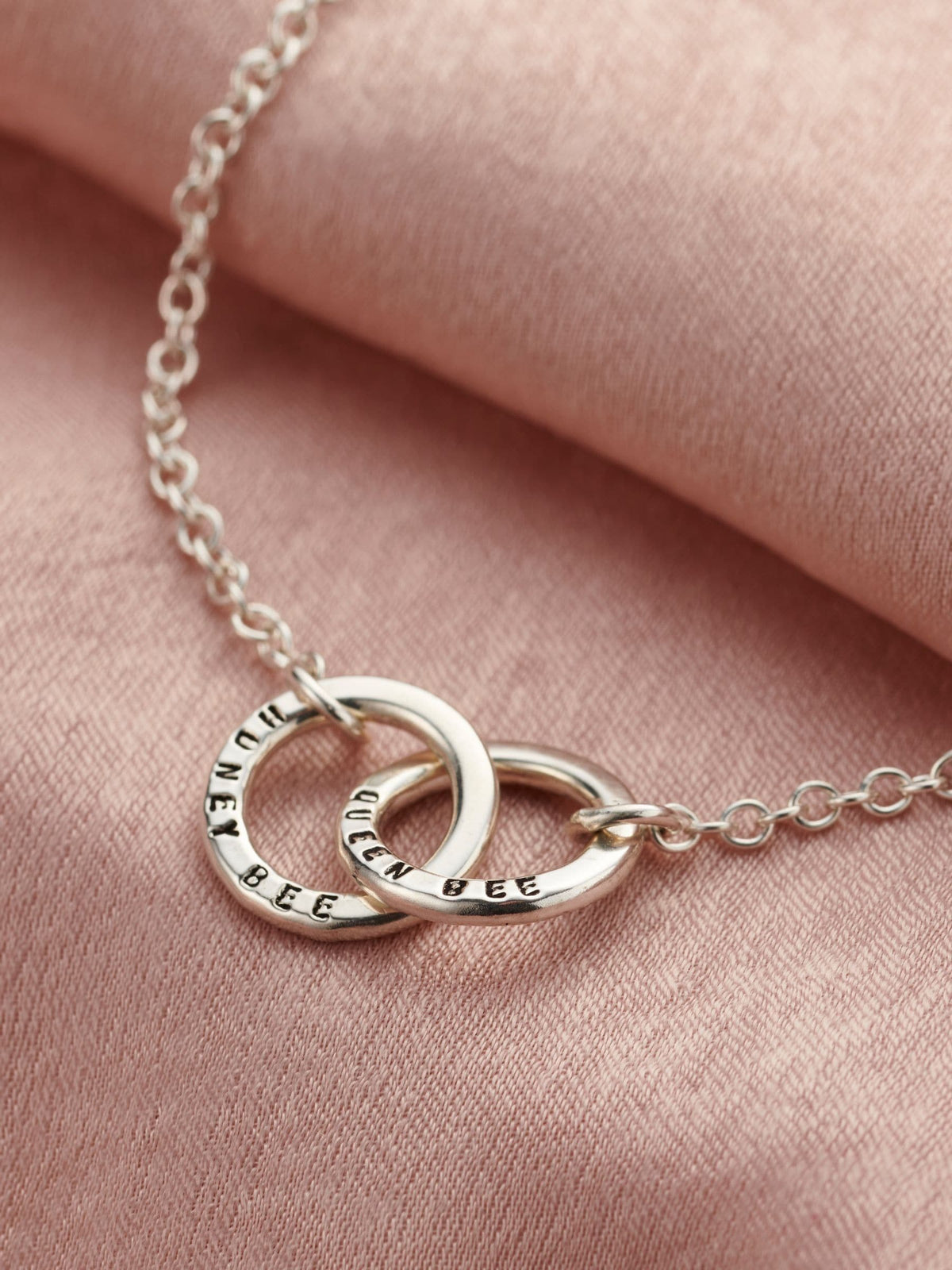 Posh Totty Designs double hoop names bracelet 19cm, imported from the UK