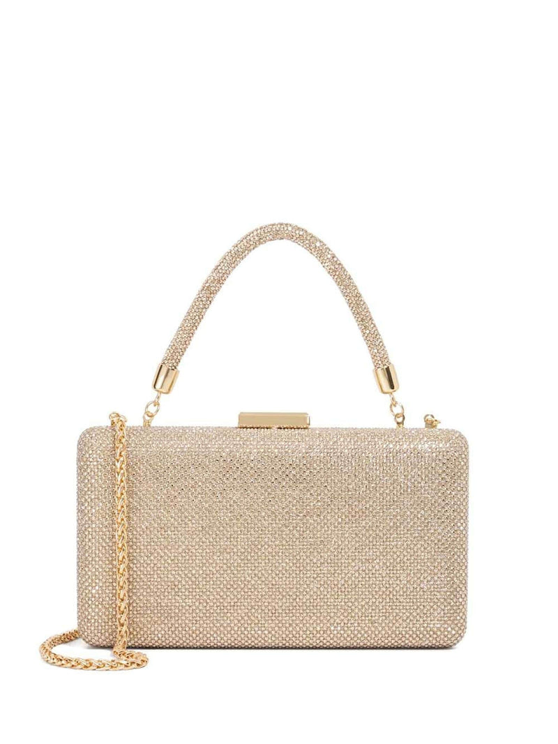 Dune London Gold Slim Beaut Hard Clutch Bag