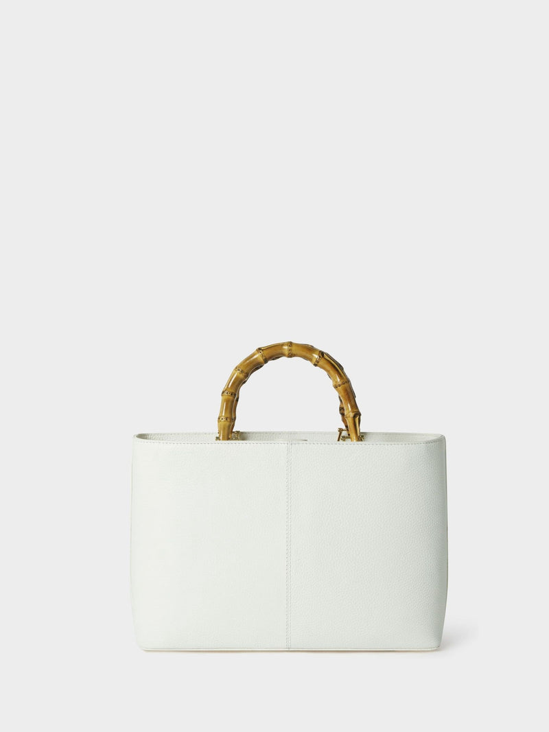 Osprey London white medium Clio leather grab bag, UK version