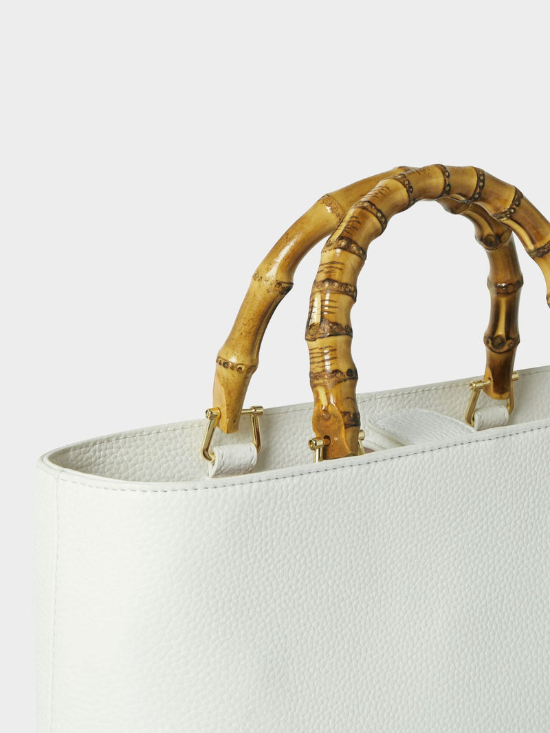 Osprey London white medium Clio leather grab bag, UK version