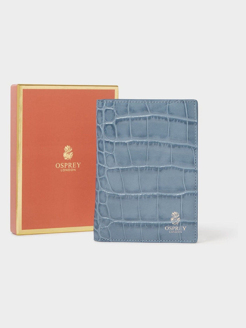 Osprey London Wentworth Italian Leather Passport Cover Black