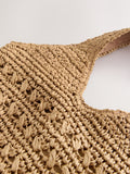 Natural raffia effect shoulder bag (British brand)