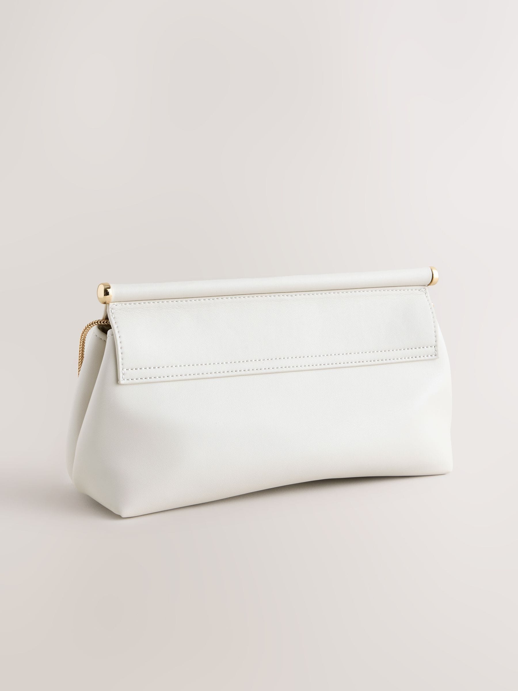 Gold Foldover Clutch Bag