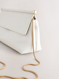 Gold Foldover Clutch Bag