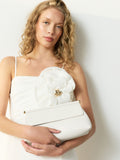 Gold Foldover Clutch Bag
