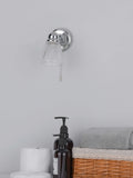 Dar Lighting Cedric wall light polished chrome ribbed glass, imported from the UK