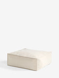 Large tweedy plain square pouffe 80cm, imported from the UK