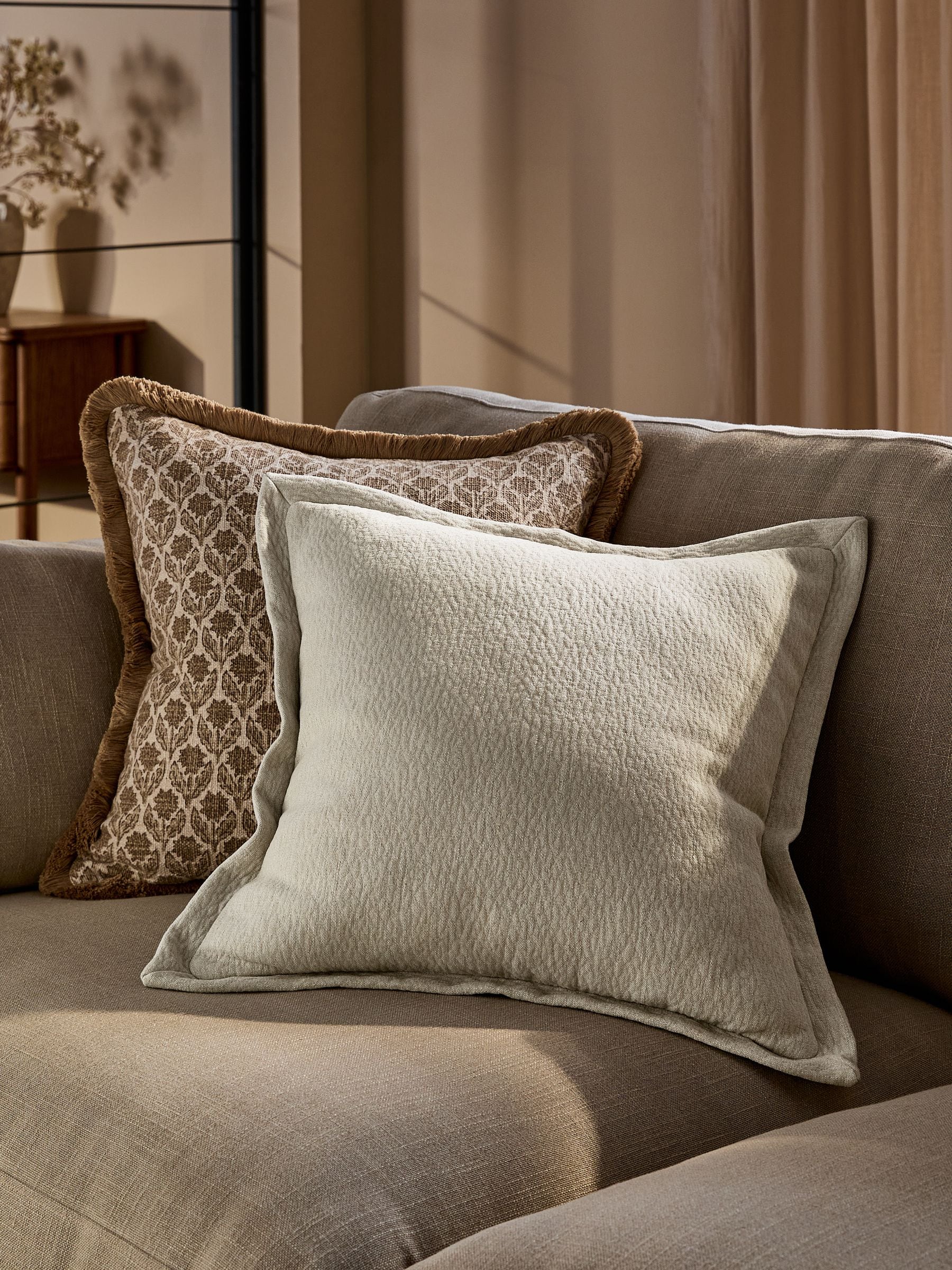 Ivory 50 x 50cm Burford Flange Edge Cushion