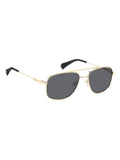 Polaroid gold rectangular metal sunglasses with double bridge - British product