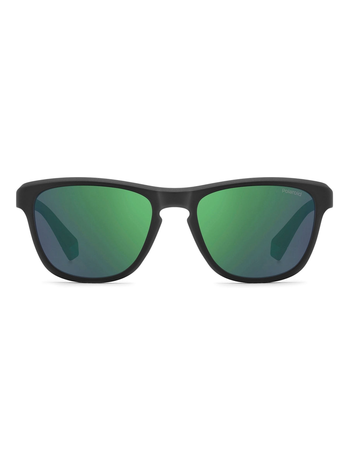 Polaroid Black Panthos sunglasses with green mirrored lenses (British brand)