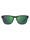 Polaroid Black Panthos sunglasses with green mirrored lenses (British brand)