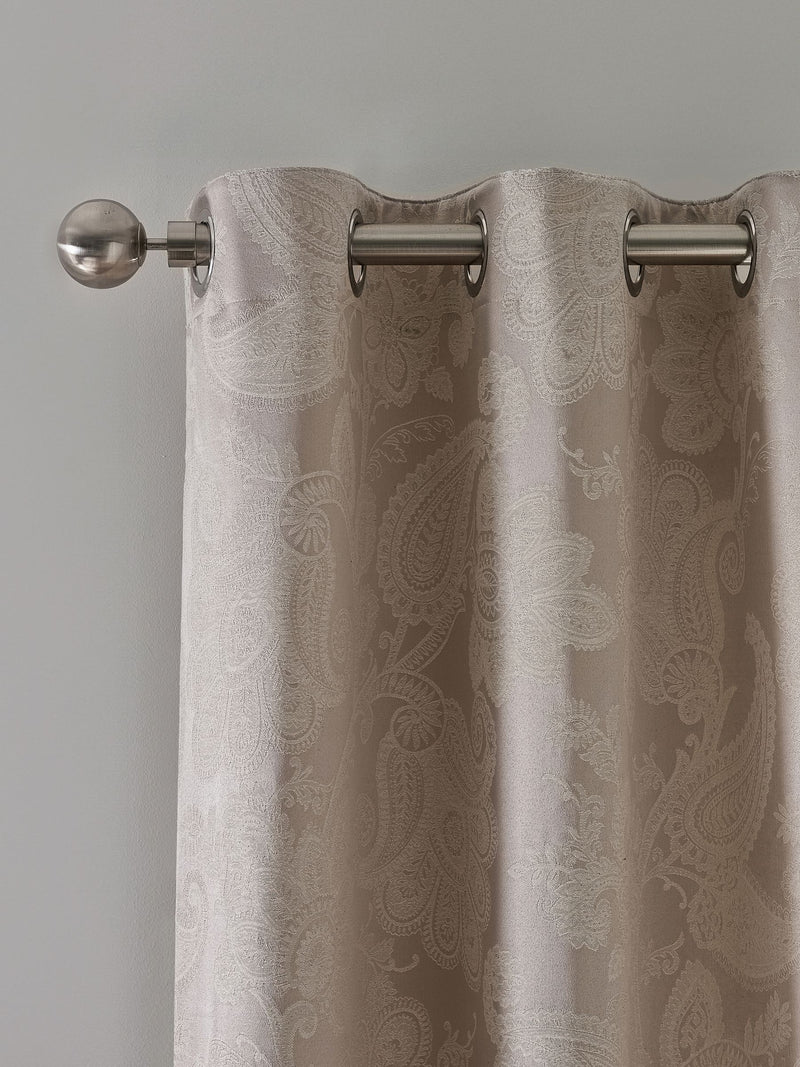 Catherine Lansfield Champagne Gold jacquard eyelet curtains, imported from the UK