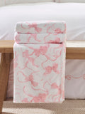 Catherine Lansfield pink bow fleece throw 200x230 cm, imported from the UK