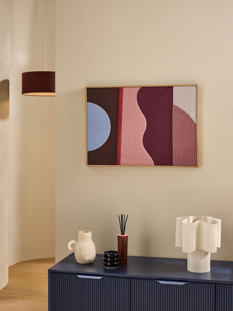 MADE.COM Pink Ronja wall art abstract textured 70x50cm, UK version