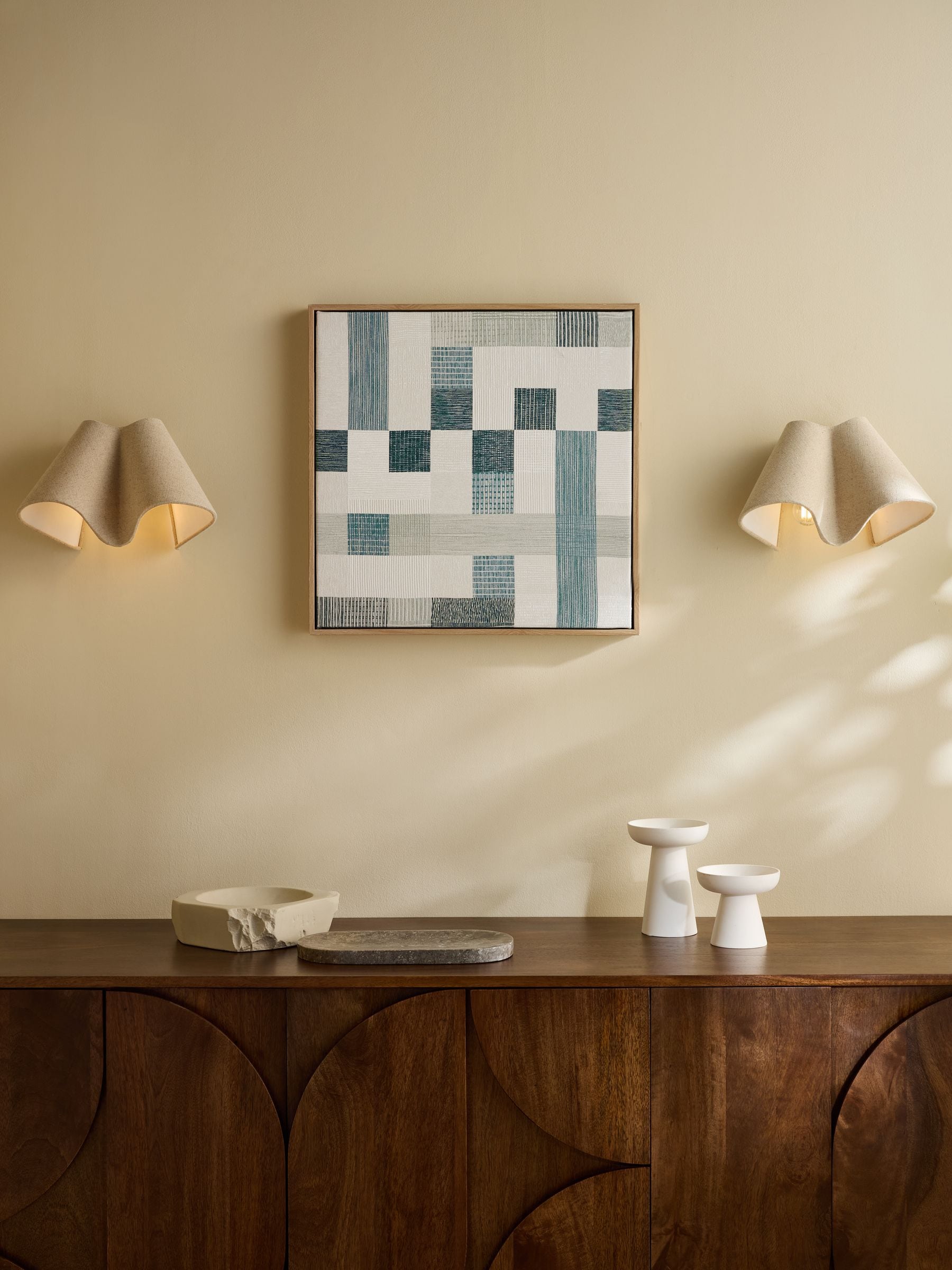 MADE.COM Green Caito wall art 50cm (British brand)