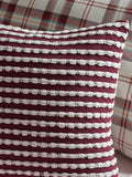 Catherine Lansfield Plum Stab Stitch Cushion