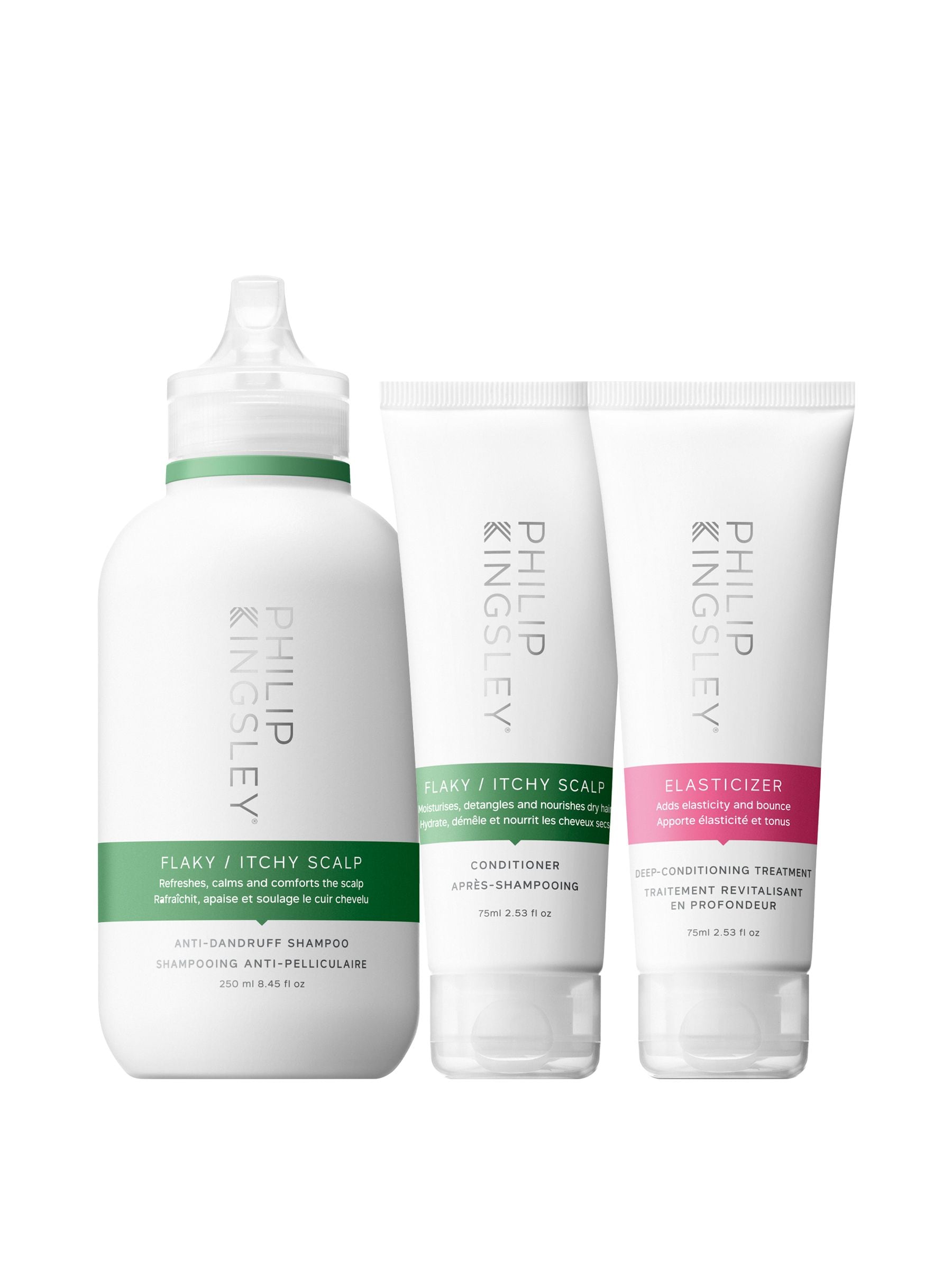 Philip Kingsley Flaky Itch Scalp Shampoos Trio (British brand)