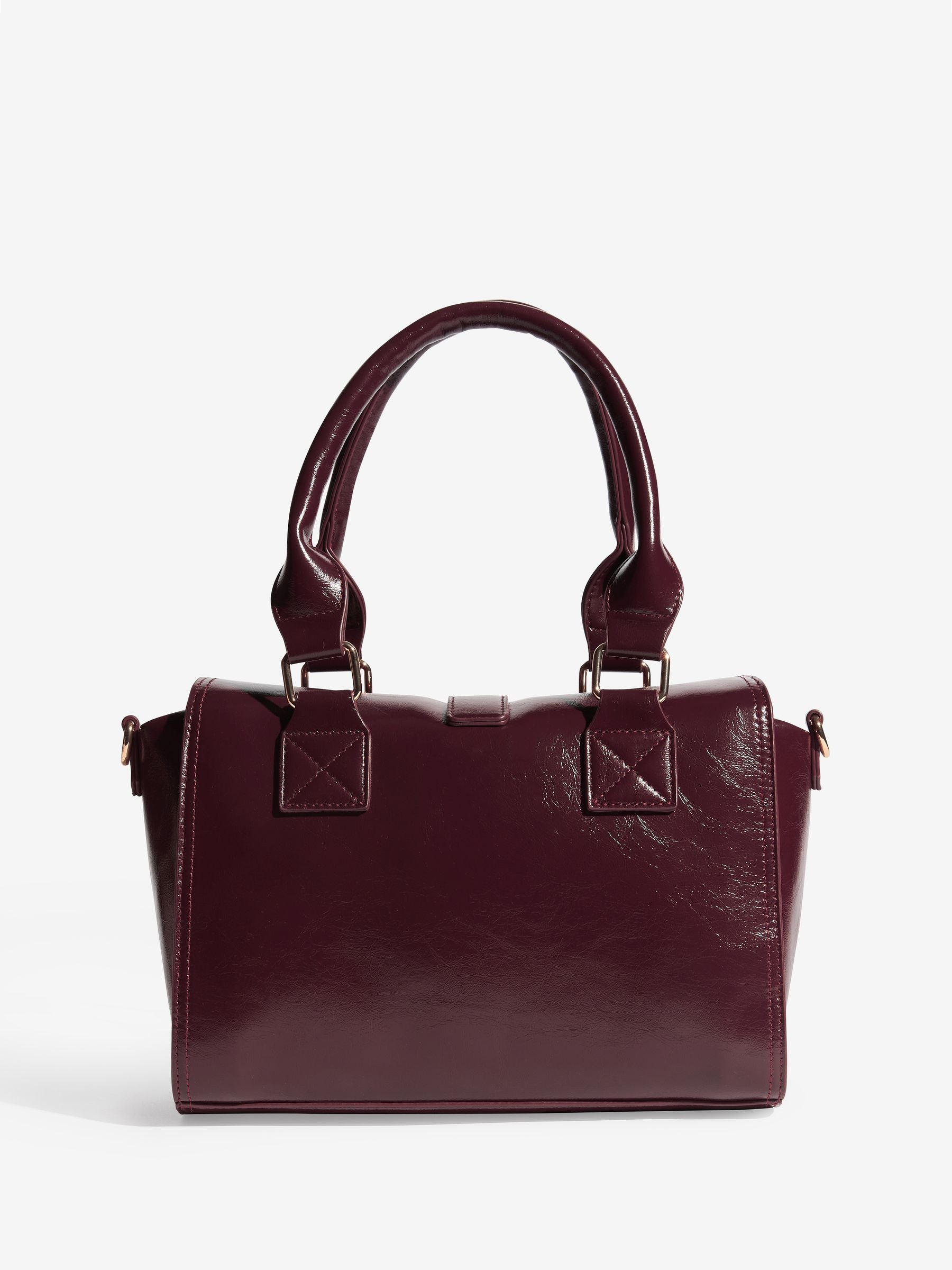 Friends Like These Burgundy Red Padlock Pocket Bag